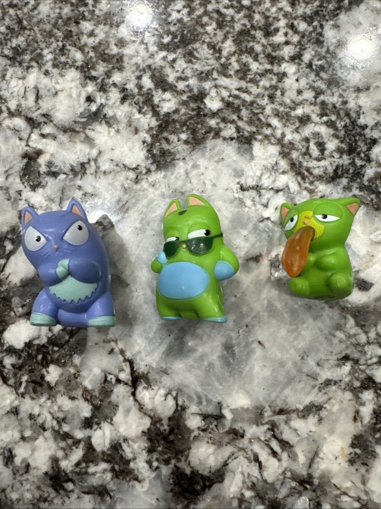 Hasbro Lost Kitties Mini Figures Cat Lot Of 13 Sketch, Chunks, Eugene Series 1