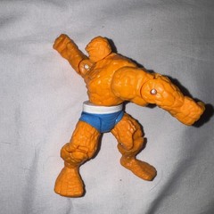 Vintage ToyBiz Marvel Fantastic Four The Thing 5in Orange Loose Toy Figure