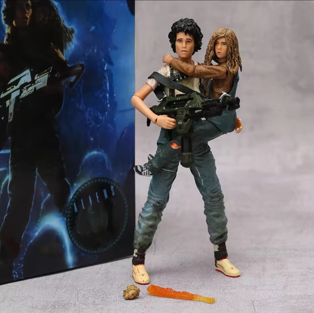 NECA ALIEN 2 LT Ellen Ripley Newt Figure Giger Xenomorph Facehugger Aliens