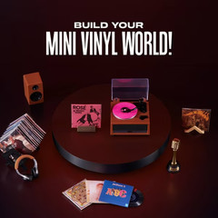 Mini Brands Really Works MINI RECORD PLAYER + CAPSULE Vinyl Playset Series 1 NEW
