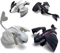 How to Train Your Dragon Figures 8 Pcs Set Hiccup Light Fury Toothless Stormfly