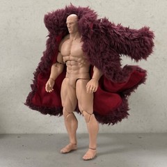 KC-KD-LTC: 1/12 Wired Fur Coat for One Piece SHF Eustass Kid Action Figure
