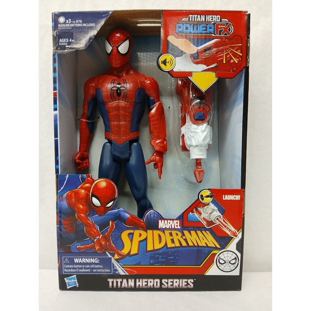 Marvel Spider-Man Titan Hero Power FX Action Figure with Launcher Ages 4+ NIB