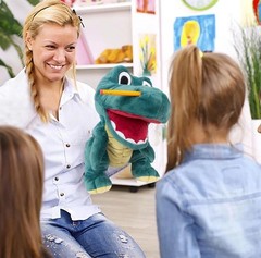 Jeffy Puppet Booger The Dinosaur Puppet Dino Plushies Hand Puppet Role Play Toy