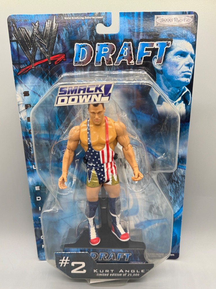 WWE Jakks R-3 Tech Draft Smackdown! Kurt Angle MOC R3