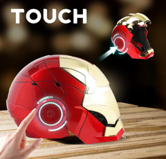 Iron Man Gold MK5 Helmet Electronic Voice Activated Open&Close Mask Autoking