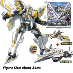 TOBOT V GD Silver Cyclone Hawk Transforming Robot Vehicle Jet Plane Kids Toy