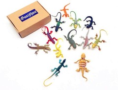 Artificial Reptile Lizard Figures Set for Kids – 12pcs Animal Toys Gift
