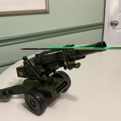 G.I. Joe 2002 Hasbro U.S. Army Electric Pull Behind Artillary Cannon Gun Toy