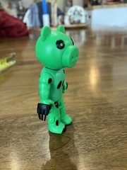 ROBLOX PIGGY Action Figure Toy Dinopiggy Articulated Buildable Green Loose 3.5”