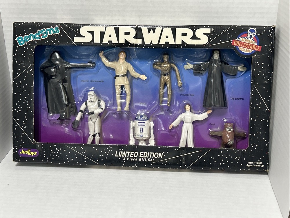 STAR WARS BENDEMS (JusToys) — 8 Piece Limited Edition Boxed Set — Vintage