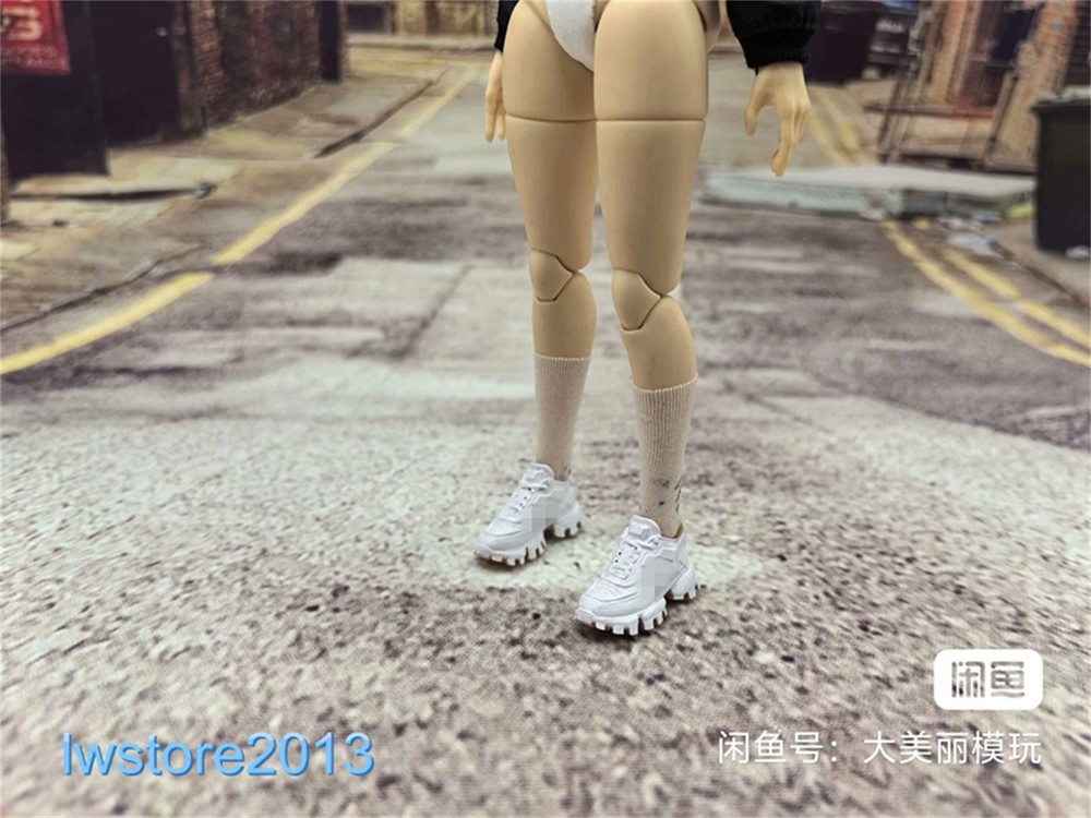 1/12 White Sport Shoes Model For 6″ Female PH TBL CF Romankey Figure Body Toys