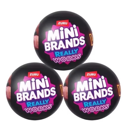 LOT OF 3! Zuru Mini Brands Really Works Vinyl Capsules BRAND NEW