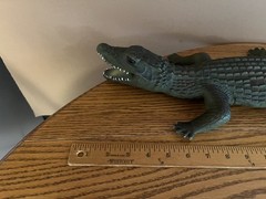 1 Large Realistic Lifelike Foam Alligator 44″ And 1 Soft Rubber Alligator 26″