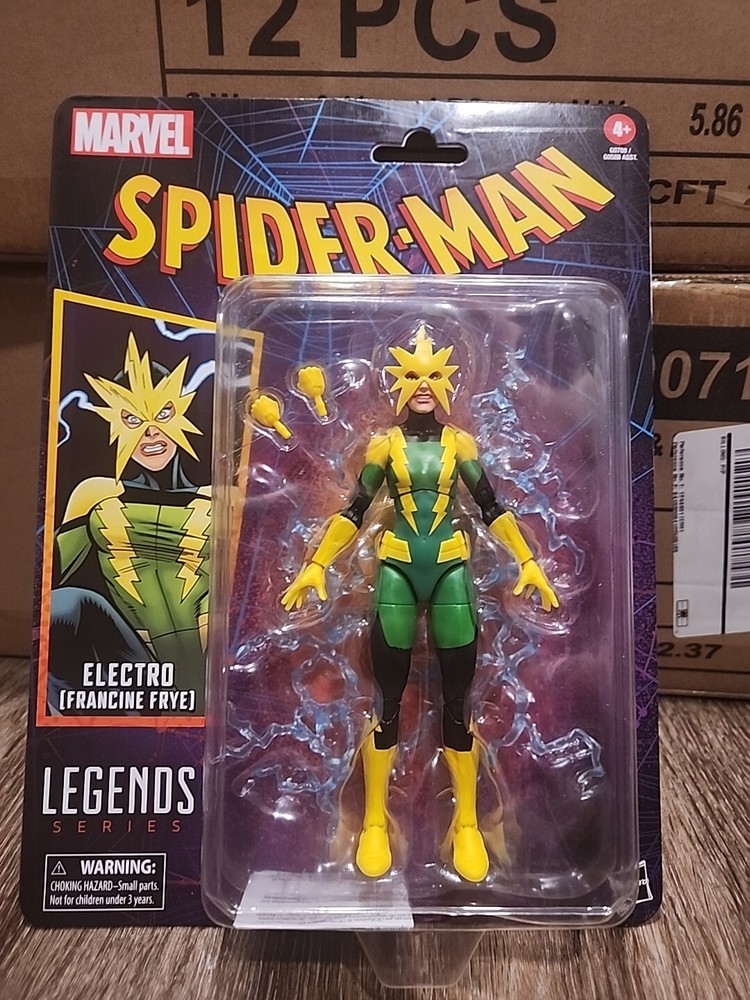 Marvel Legends ⛈️ Electro Francine Frye Spider-man Retro Cardback New 🔥