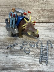 Dino Riders Styracosaurus Action Figure Vintage Tyco 1988 (100% Complete) W/Fig.