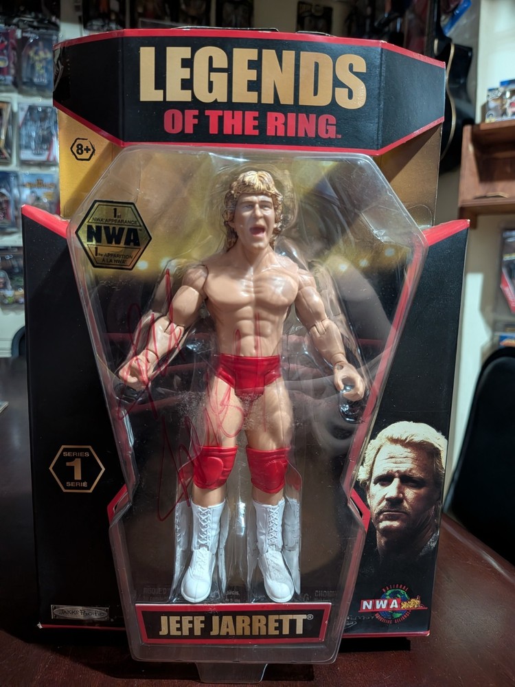 NWA TNA LEGENDS OF THE RING SERIES 1 JEFF JARRETT JAKKS PACIFIC NEW NIP SIGNED