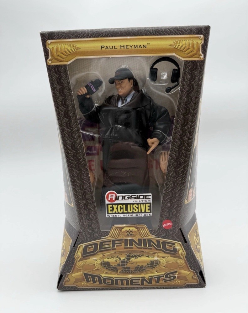 WWE Defining Moments Paul E Dangerously Paul Heyman Action Figure NIB ECW Elite