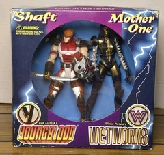 Vintage 1995 McFarlane Toys Youngblood Shaft & Wetworks Mother-One 2 Pack Sealed