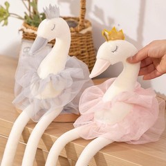 40cm Beautiful Skirt Swan White Pink Color Super Lovely Animal Stuffed Plush