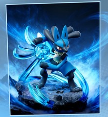 Pokemon Mega Lucario PVC Figure Luminous Effect Collectible Display Model Toy