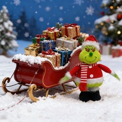The Grinch Christmas Decoration with Extendable Legs NEW Extending Grinch US