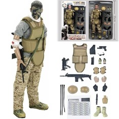 1/6 12inch Special Force Injured Soldier Army Action Figure Model for Collection