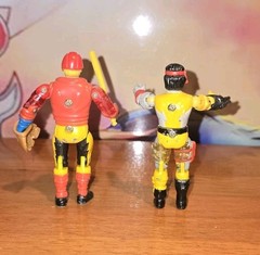 Vintage Bionic Six ljn Complete with Weapons Set of 13 Figures with 5 Card Backs