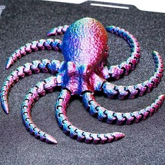 10.6inch 3D Printed Octopus Model,Articulated Animals Figure,Toys Home Decor