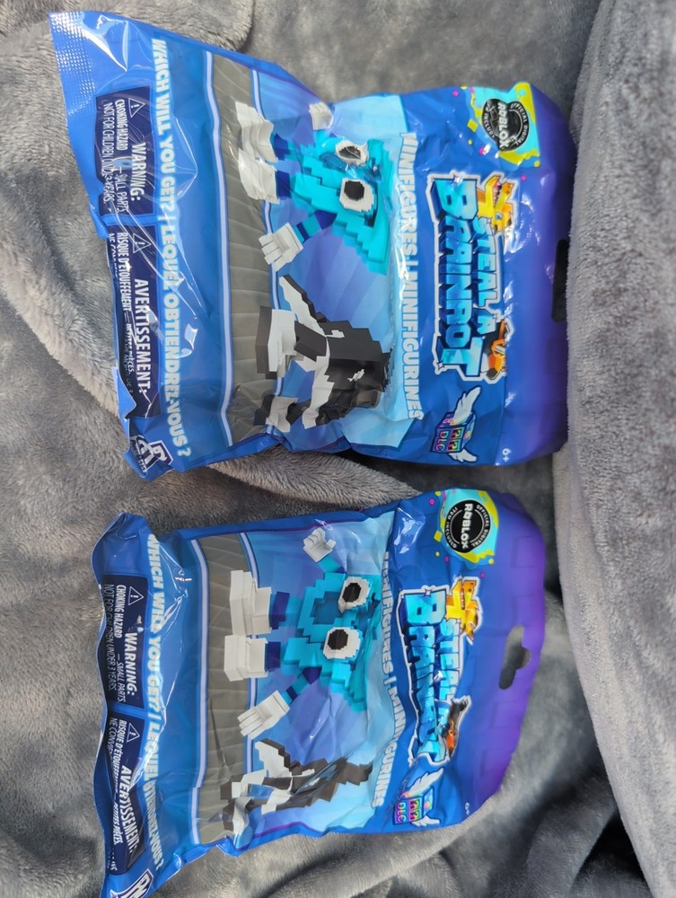 Roblox Steal A Brainrot Mystery Minifigure Blind Bag Lot of 2 Sealed + DLC Code