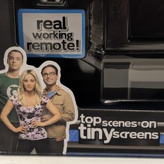 Big Bang Theory Tiny TV Classics Basic Fun Real Working TV & Remote New In Box
