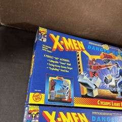 (2) X-MEN DANGER ROOM PLAYSETS WOLVERINE CYCLOPS TOY BIZ VINTAGE NEW SEALED OPEN