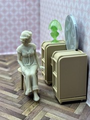 1:24 Scale Dollhouse Figure “Evening Beauty Ritual” 1950s Inspired by Marx