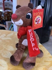 9 1/2″ 50 Years Rudolph The Red Nosed Reindeer Scarf Logo Soft Plush Dandee NWT