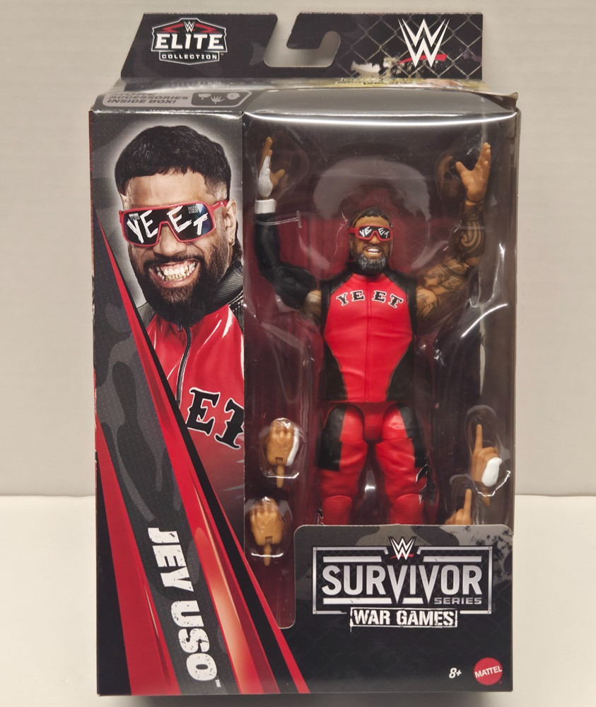 JEY USO – WWE Mattel Elite Survivor Series Figure BAF Michael Cole NEW BOX WEAR