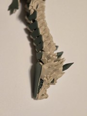 3d Printed Dragon-two Color-Tan & Olive Green-29 Inches Long