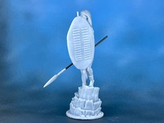 Figure zulu girl warrior 40mm Resin Soldiers. Tabletop Miniature