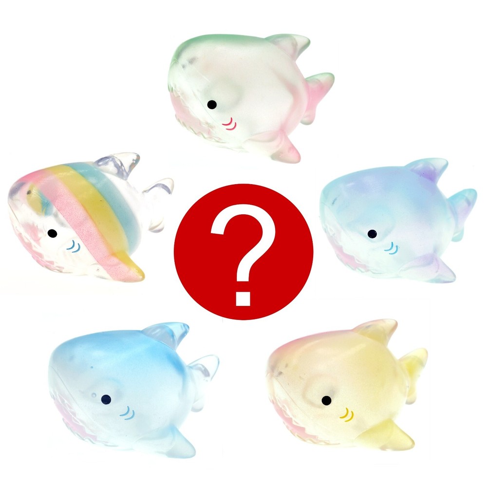 Japanese Blind Box Clear Sofubi Kawaii Shark 1 Random Soft Vinyl Art Toy