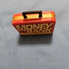 WWE Mattel 3D Printed Red/Gold Money In The Bank Briefcase Accessory
