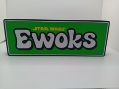 Retro Ewoks star wars logo lightbox sign for Star Wars display