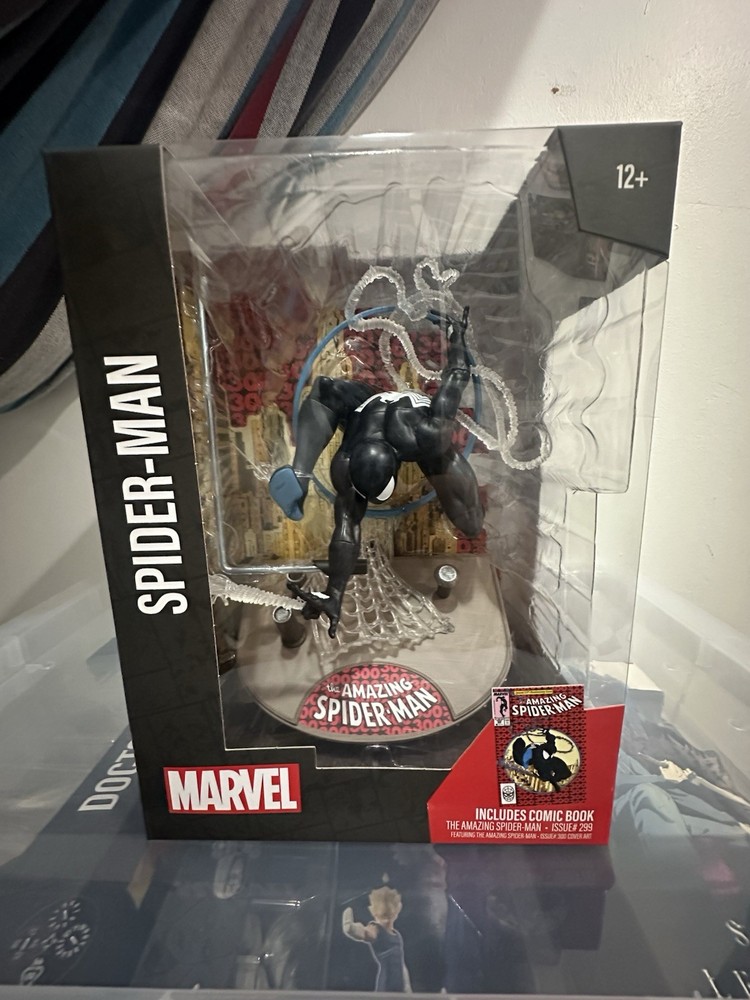 McFarlane Toys Marvel Black Suit Spider-Man 1:6 Chase Issue# 299 New Sealed