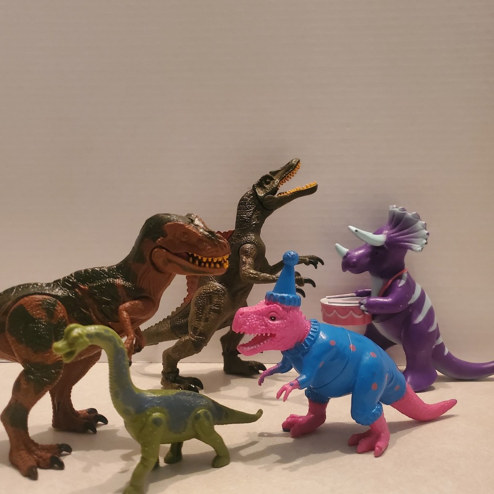 Lot Of 5 Dinosaur Figures Ankyo Circus Party Dinosaurs Kid Galaxy Spinosaurus