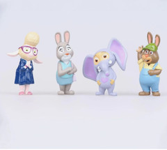 12 pcs set Zootopia Animals Action Figure 4-8 cm Kids Toys Gift Collection Cake