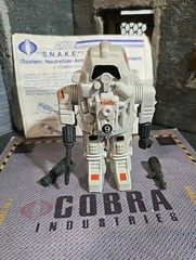 GI JOE ~ 1983 SNAKE ARMOR ~ S.N.A.K.E. ~ 100% COMPLETE & WHITE BLUEPRINTS