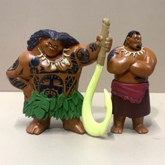 10pcs Disney Moana Maui Heyhey Pua Coconuts Playset Animated Figures Cake Tooper