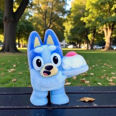 Bluey Fuzzies YOU PICK! Flocked Bluey & Friends Figures Series 1 Blind Boxes