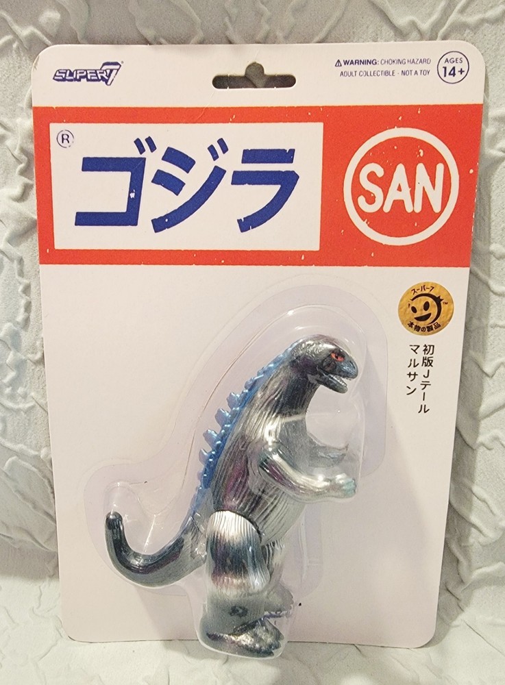Super7 MARUSAN GODZILLA J-TAIL REACTION FIGURE Blue/Silver Toho Kaiju
