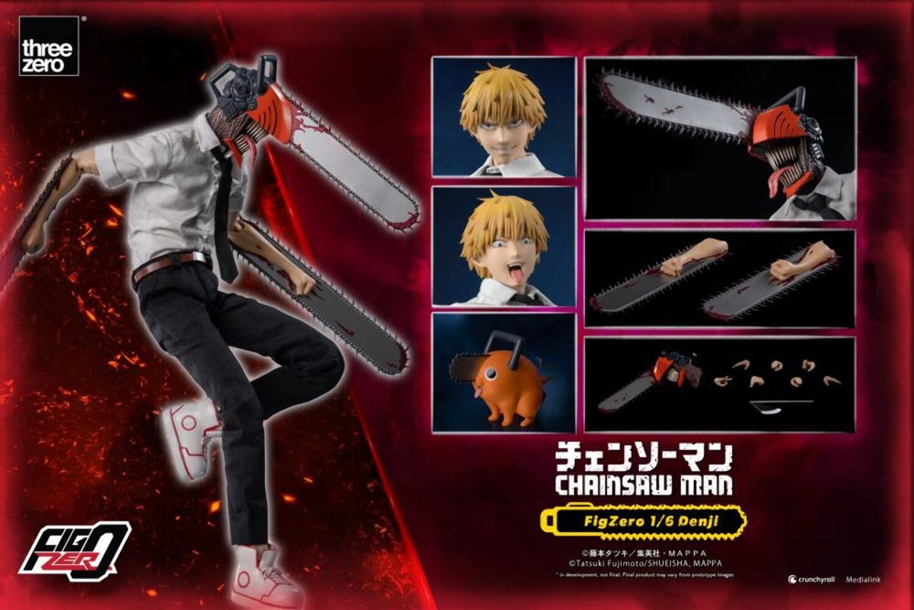 ThreeZero FigZero 1/6 Chainsaw Man Denji Action Figure US SELLER