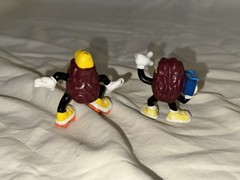 Set Of 7 Miniature Poseable California Raisins Figures 1988 Promotional