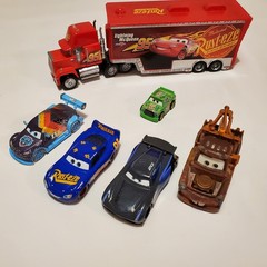 Diecast Disney Pixar Cars McQueen Mack Hauler Truck 95 Kids Toy Car Lot Set Film